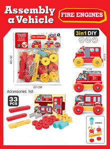 Children's Assembling Engineering Vehicle Detachable Screw Combination Disassembly Toy Boy Car DIY