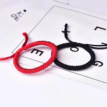 Lucky Red String Braided Bracelet, Adjustable Handwoven Knot Wristband - image 5