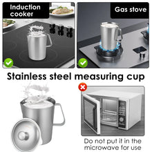 0.5-2L Stainless Steel Milk Frothing Jug Measurement Jug Milk Pot Large Mouth Graduated Beaker Clear Marking Coffee Accessories
