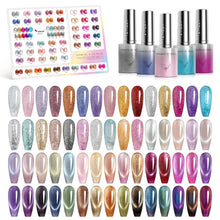 VENALISA 60 Colors TPO/HEMA FREE Glitter Gel Cat Eye Gel Nail Polish UV/LED Soak-Off Gel Polish Manicure DIY Nail Art Christmas