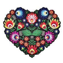 Heart Shape Flower Embroidery Applique Patches For Clothing Iron On Patch DIY Clothes Jackets Sewing Craft