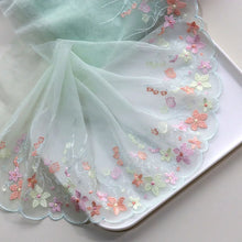 1 Yard Pink Embroidered Lace Trim Net Embroidery Lace Fabric Mesh DIY Lace Sewing Fabric Bra Crafts for Needle Work 18cm