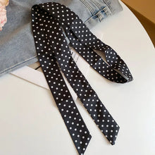 140*4cm Polka Dot Chokers Neck Scarves for Women Black White Narrow Long Ribbon Neck Chain Adjustable Knot Lady Accessories K