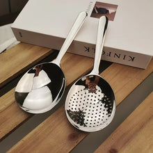 New Stainless Steel Serving Spoon Restaurant Public Use Filtering Soup Rice Ladle Large Size Silver Tone Kitchen Utensil Set