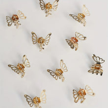 10 piezas de mini pinzas para el cabello con diseño de mariposa hueca, estilo retro para flequillo, accesorios decorativos para mujeres y niñas