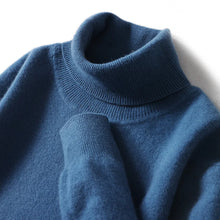 Jersey de cuello alto de cachemira para hombre, 100% lana pura, suéter de punto, básico, liso, elegante, casual, prendas de punto para hombre, otoño-invierno