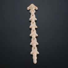 4Pc Long Wood Carved Frame Decals 22x3.5cm Furniture Decorative Onlays Appliques for Wall Door Mirror Cabinet Cupboard Headboard