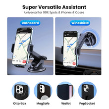 TOPK Car Phone Holder Mount for IPhone[Powerful Suction] Phone Mount for Car Dashboard Car Accessories Automobile for Smartphone