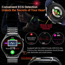 2025 New NFC+ECG+PPG Health Smart Watch BMI Fat Heart Rate Blood Pressure Watch 380mAh BT Call IP68 Waterproof Sports Bracelet