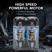 Electric Smart Shaver Household Mini Mecha Shaver Digital Display Dual Blade Rechargeable Shaver Powerful Beard Trimmer Tool