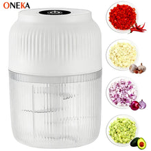 6-Blade Electric Mini Garlic Chopper USB Chili Pepper Grinder Kitchen Tool for Crushing Garlic Ginger Vegetables Baby Food Gift