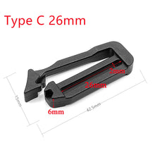 10 Pcs/Pack Quick Slip Keeper Buckle End Clip Slider Black For Molle Tactical Backpack Adjusting Strap Webbing 15-50mm