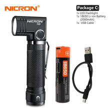 NICRON N9 LED Flashlight Tactical 90 Degree Twist 1000LM High Lumens  Waterproof IP65 Magnet Mini Torch Light Outdoor