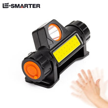 Outdoor Waterproof Camping Fishing Mining Lantern Headlight COB LED Headlamp Torch Rechargeable Headwear Flashlight With Magnet