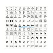 Clear Transparent Light Switchs Label Sticker Waterproof Switchs Panel Labels