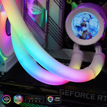 JUMPEAK Flexible 5V ARGB LED Neon Tube Light Strip Cover Sleeve For Gaming PC AIO 120 240 360 CPU Water Liquid Cooler Modding