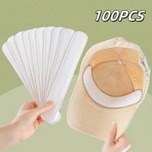 10/100Pcs Invisible Hat Sweat Absorber Stickers Liner Bands Sweatband Visor Hat Size Reducer Cap Anti-dirty Strips Pads Tape