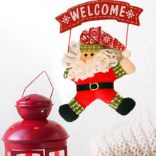 Christmas Wooden Door Hanging Door Signs Santa Claus Snowman Xmas Tree Drop Ornaments Welcome Sign Merry Christmas Decoration