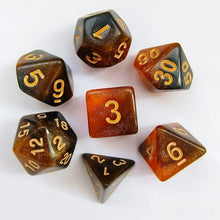 7pcs/lot Dice for Table Games DND RPG Roleplaying Board Game Digital Dice Double-colors D20 D12 D10 D8 D6 D4 Polyhedral Dice Set