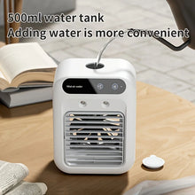 USB Desktop Humidifier Fan Water Tank Mini Air Cooler Portable Cooling Device 1800mAh Lithium Battery Low Voltage Operation Fan
