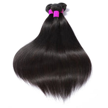 Straight Human Hair Bundles Remy Brazilian Hair Weave Bundles 3PCS Natural Black 14-30 Inch Hair Extensions