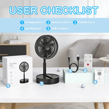 Telescopic Folding Desk Fan With 8000 mAh Wireless USB Rechargeable Adjustable Height Timing Remote control Fans