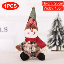 Christmas Dolls Tree Decor Standing Santa, Snowman and Reindeer Figurines  for Home Decor Birthday Gifts Merry Christmas
