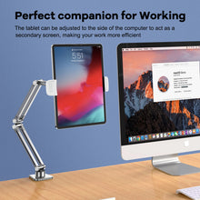 Oatsbasf Matal Clip Holder for 4-12.9'' Devices Phone Tablet Stand for Bed Desk Flexible Arm Destop Mount Overhead Lazy Bracket