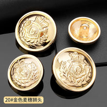 Vintage Gold Metal Shank Buttons, 10 Pcs Round Buttons for Suits and Coats - image 24