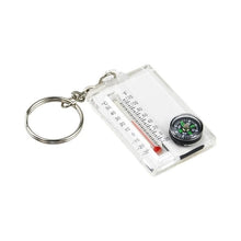 Small Compasses Thermometer Keychain Mini Pocket Sized Keyring Gear for Camping, Hiking, Backpacking, Survival Emergency