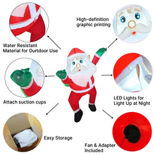 1M/3.3FT Christmas Decorations Inflatable Toy Dabbing Santa Claus Home Yard Xmas Ornaments Decor Christmas Outdoor Decor Toy