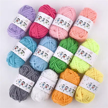 12Colors/Set Soft Yarn Fine Quality Hand-Knitting Thread Soft Warm DIY Cotton Wool Threads For Handmade Knitting Crochet Yarn