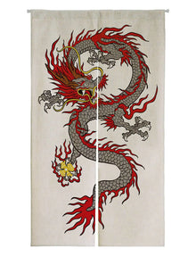 Traditional Chinese Dragon Flying on The Cloud Noren Curtains Japanese Style Doorway Curtain Panel Door Room Divider Curtains