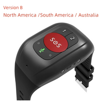 ABLD Elderly 4G SOS Watch GPS Tracking Wristband Bracelet Emergency Alarm GPS Tracking Heart Rate Blood Pressure Monitor-B