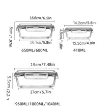 Lunch Box Glass Food Storage Containers with Lids Meal Prep Containers Glass Fresh-Keeping Box Airtight Lunch Boxes Bento Boxes