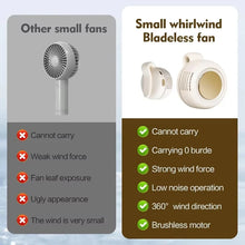 Portable Silent Mini Bladeless Electric Fan, Small Fan Clip on Shirt Waist Mini Bladeless Fan Adjustable 3-Speed For Outdoor NEW