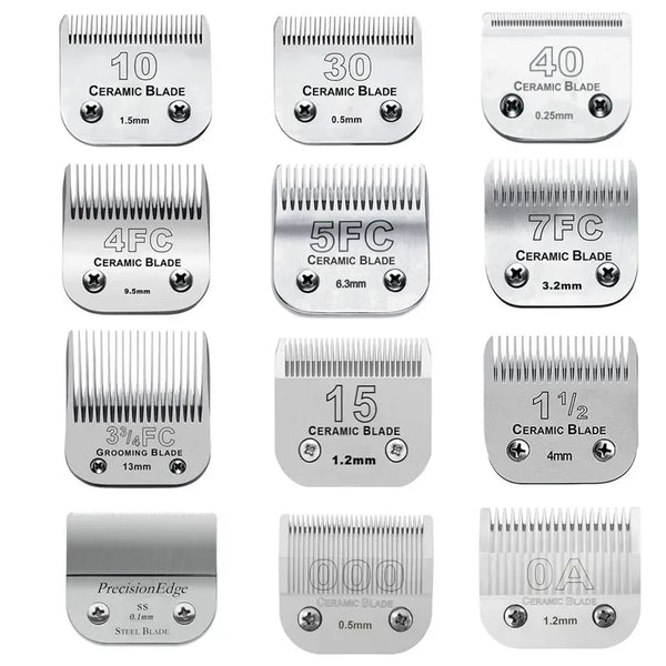 Detachable Pet Dog Grooming Clipper Ceramic Edge Blade Compatible with most Andis,Oster A5,Wahl KM10 Series Clippers