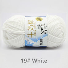 Hilo de algodón de leche de 50 g/set, línea de ganchillo, fibra de leche de 5 cabos de alta calidad, lana suave y cálida, para tejer a mano suéteres de bebé y bufandas (bricolaje)