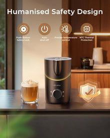 Electric Milk Frother Automatic Rotary Foamer for Coffee Cappuccino Latte Hot and Cold Foam Maker Split Type Milk Foamer