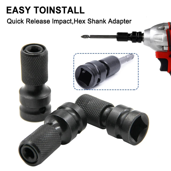 1/2 square handle air cannon to internal hexagon 1/4 hexagon handle electric wrench telescopic conversion head socket power tool