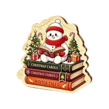 Christmas Theme Wooden Christmas Decoration Star Shape Snowman Deer Xmas Wall Art 2D Print Rabbit Wall Decor Home Decoration