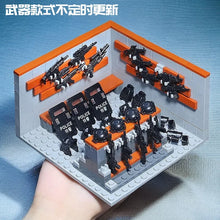 DIY assembling toys for the building block model MOC scene of the gun arsenal of military base. party favors for kids birthday