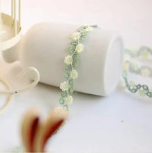 3 Meters Water Soluble Embroidery Flower Lace Trim Patches for Clothing Floral Appliques Lace Trimming DIY Clothes Accessories