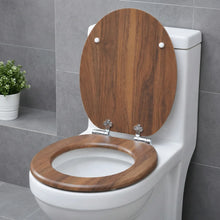 Sainos Universal Wc Seat with Soft Close Toilet Seat Cover Wood Toilet Lid Toilet Seat Many Colorful Motifs Toilet Topper