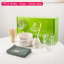 4/6/7PCS Japanese Matcha Set with Ceramic Bowl Bamboo Matcha Whisk and Tea Scoop for DIY Tea-making Tools Accessories