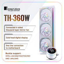 JONSBO TH-360 White Water Cooler 120mm ARGB Fan TH-240 AIO CPU Liquid Cooling Integrated Water-cooled LGA1700 115X 1851 1200 AM5