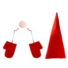 Red Christmas Tree Top Decorations Cute Creative Hat Nose Gloves Set Decor Props Funny Xmas Tree Top Hat Home Decor