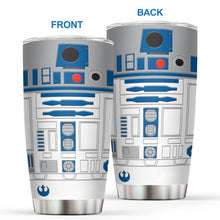 20Oz R2-D2 Robot Print Stainless Steel Vacuum Double Walled Insulated Tumbler with Straw and Lid Keep Cold Hot drink Car Cup