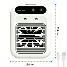 Mini Mute Air Conditioning Fan Portable Desktop Air Cooler with Humidification USB Rechargeable for Household Home Office