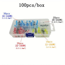 Waterproof Heat Shrinkable Solder Ring Terminal Kit - Available in 50/100/200/250pcs Combination Boxes for Easy Connections